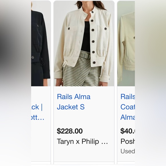 Rails Alma Cotton Blend Jacket in Stone White - Picture 16 of 16